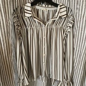 Beautiful striped button down blouse